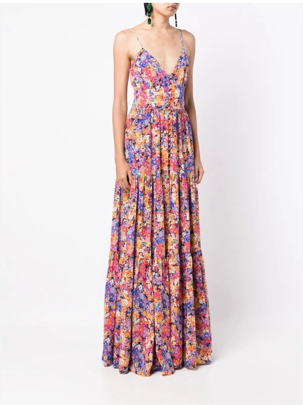 Through The Grapevine Floral Maxi Dress In Print